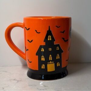 Martha Stewart Orange Mug with Haunted House Design